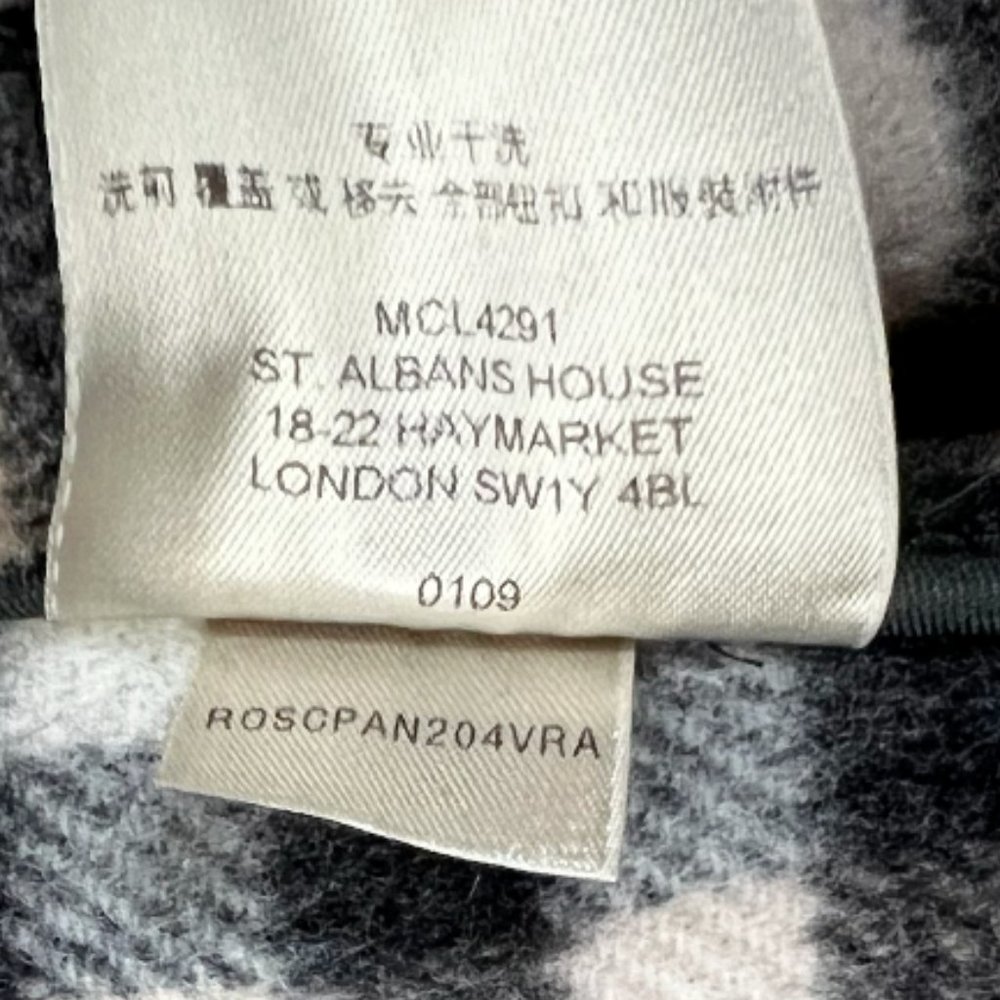 Burberry Charcoal Gray Double-Breasted Wool Coat Jacket Men's Large - Picture 7 of 9